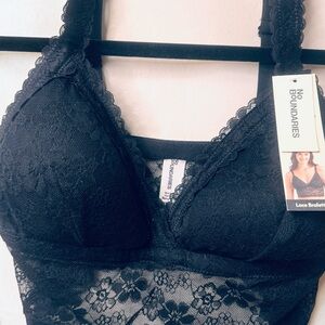 Brand New with Tags - No Boundaries Elegant Black Lace Bralette